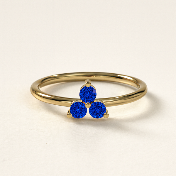 Sapphire Trio Ring-Rings-Anushka Jain Jewellery