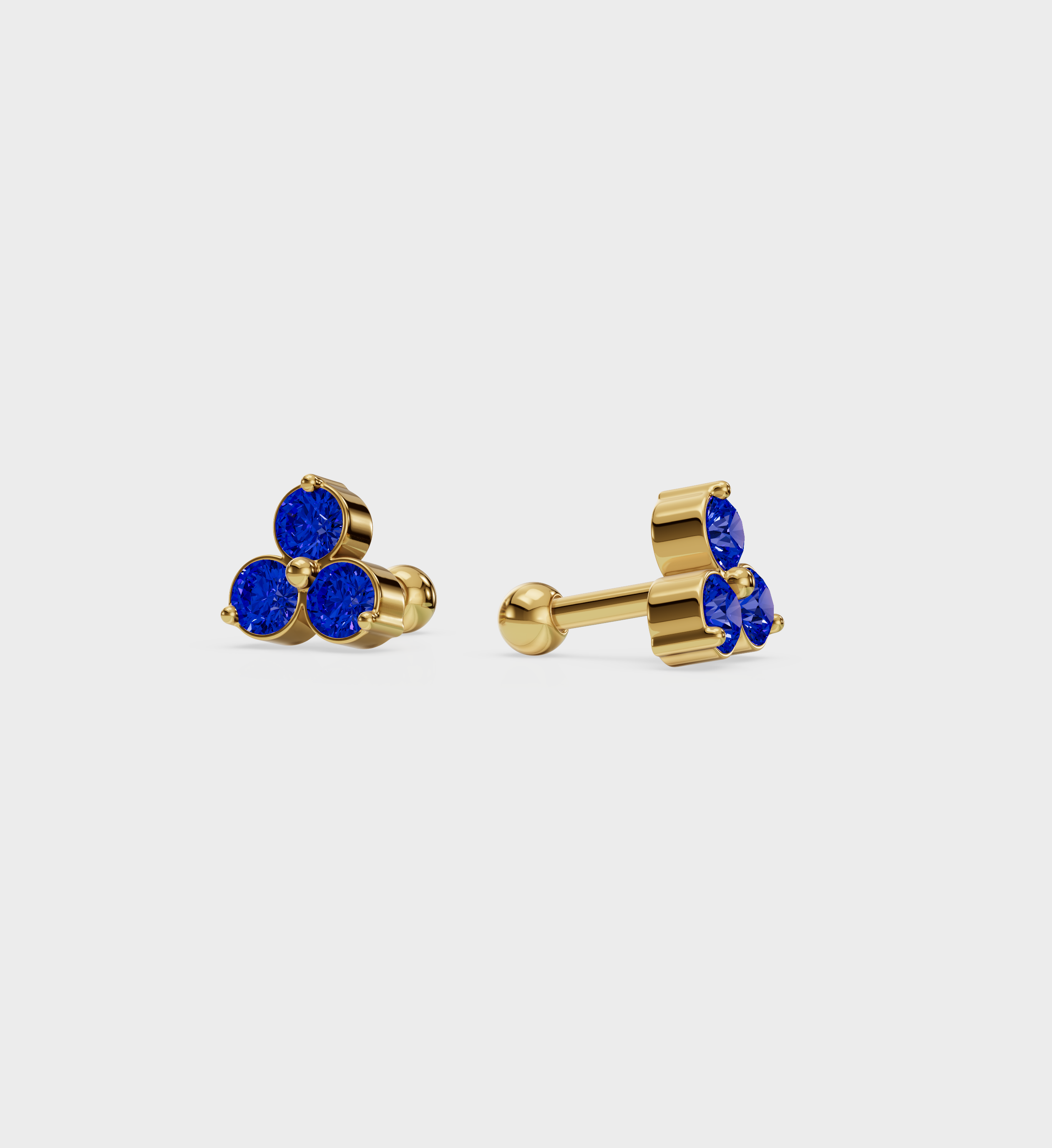 Sapphire Trio Studs-Studs-Anushka Jain Jewellery