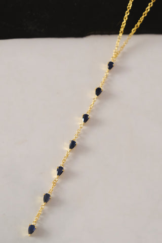 Diamond Pear Lariat Necklace