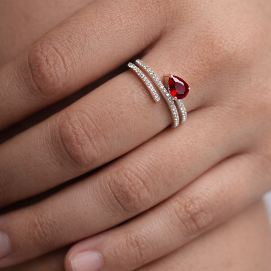 Scarlet Spiral Ring-Rings-Anushka Jain Jewellery