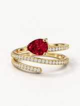 Scarlet Spiral Ring