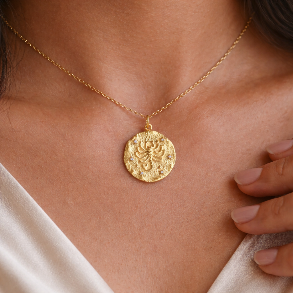 Scorpio Zodiac Necklace-Necklaces-Anushka Jain Jewellery