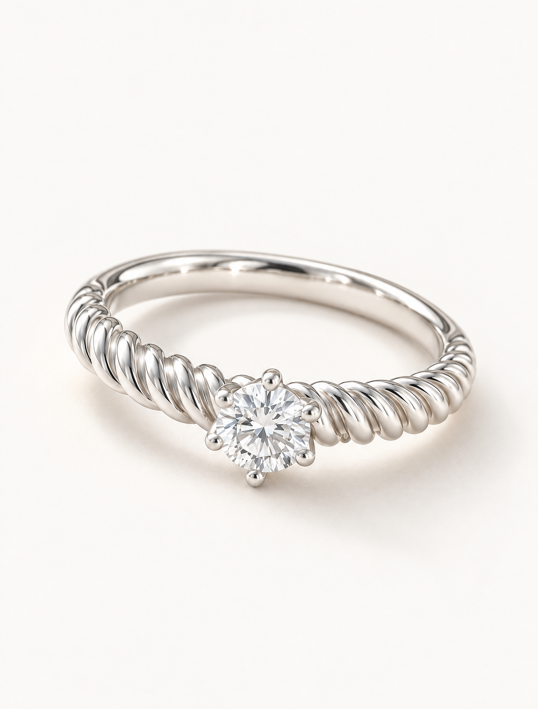 Selene Rope Solitaire Ring