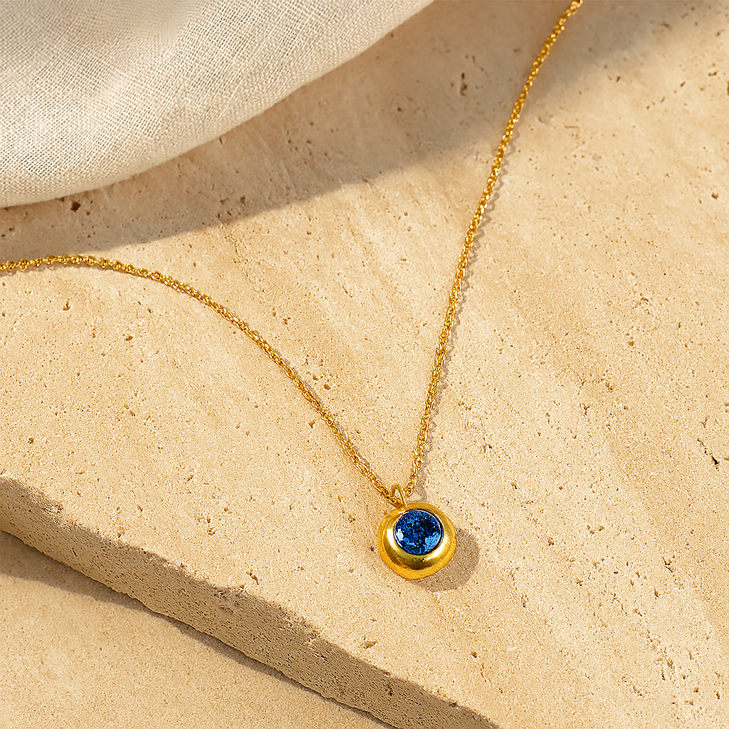 September Birthstone Necklace-Necklaces-Anushka Jain Jewellery