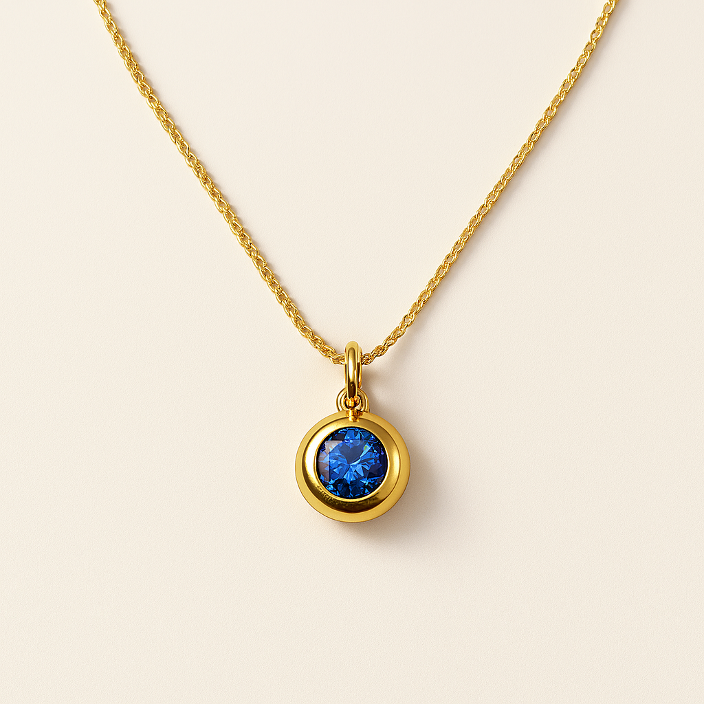 September Birthstone Necklace-Necklaces-Anushka Jain Jewellery