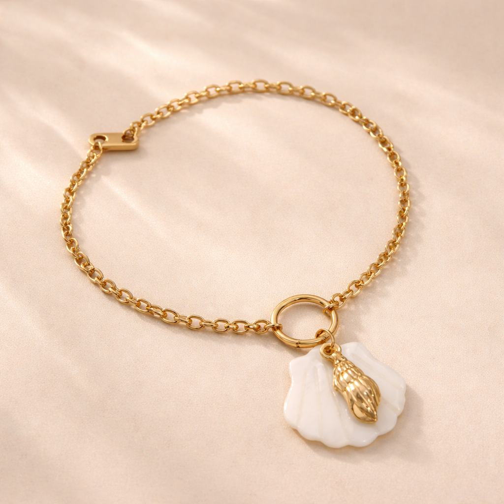 Shell Pearl Bracelet-Anushka Jain Jewellery