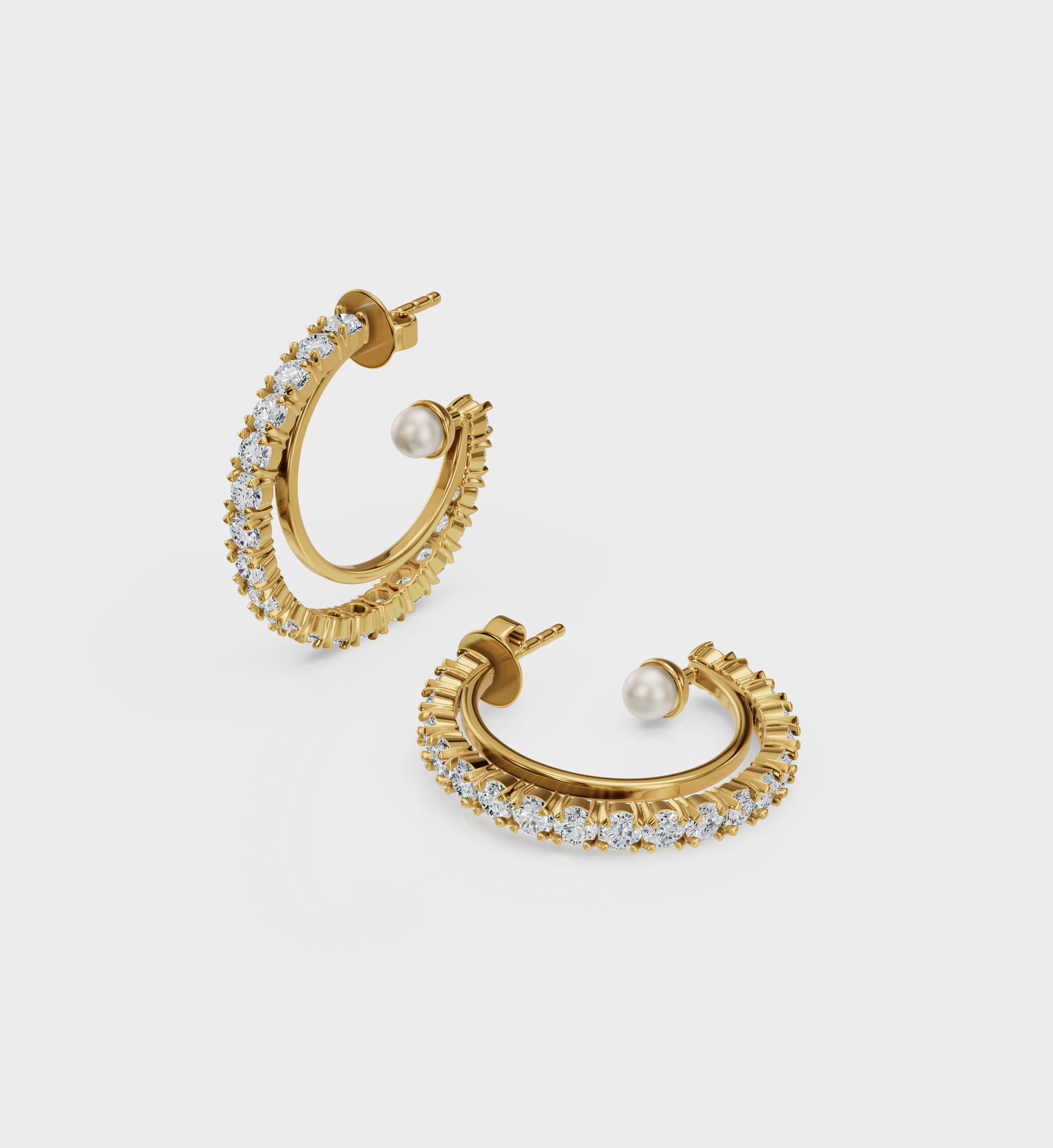 Barkha Singh in Shimmer Pearl Hoops