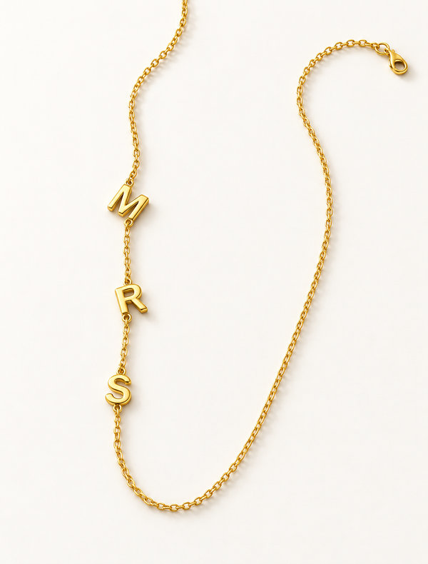 Sideway Initial Necklace