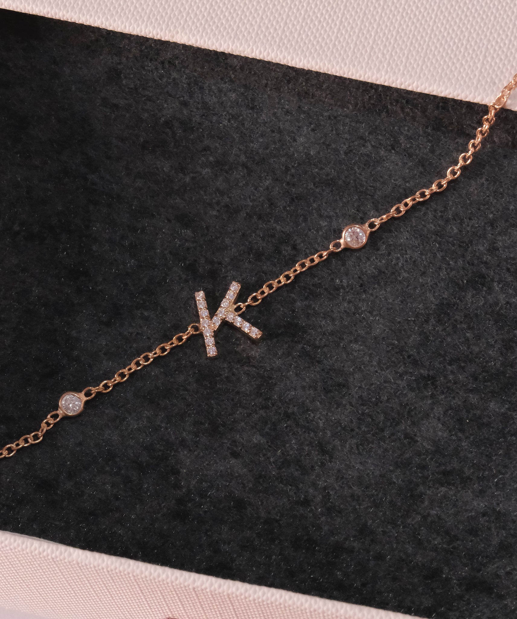 Single Letter Bracelet-Bracelets-Anushka Jain Jewellery