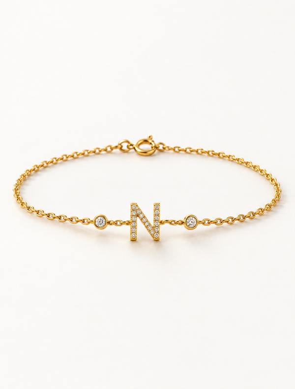 Single Letter Bracelet