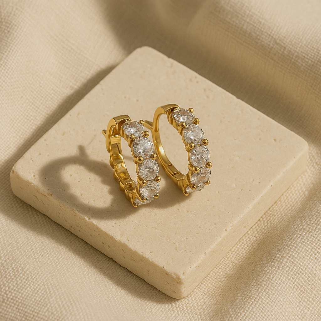 Small Round Hoop Earring-Hoops-Gold Vermeil-Anushka Jain Jewellery