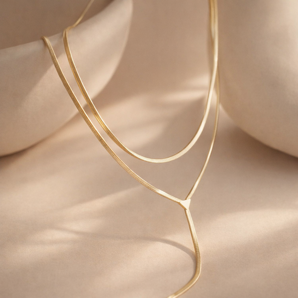 Snake Chain Lariat Necklace-Anushka Jain Jewellery