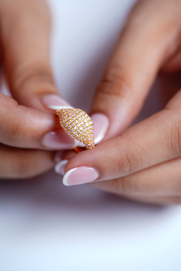 Soft Pink Signet Ring-Rings-Anushka Jain Jewellery