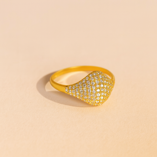 Soft Pink Signet Ring-Rings-Anushka Jain Jewellery