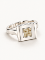 Solene Square Halo Ring
