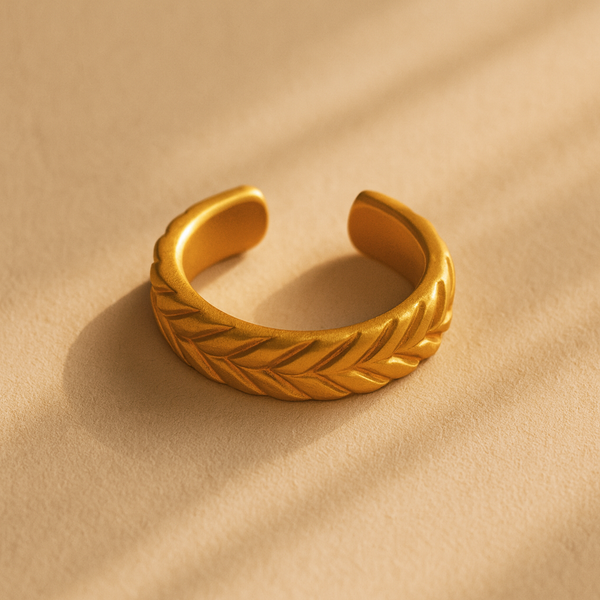 Solid Leaf Ear Cuff-Ear Cuffs-Anushka Jain Jewellery
