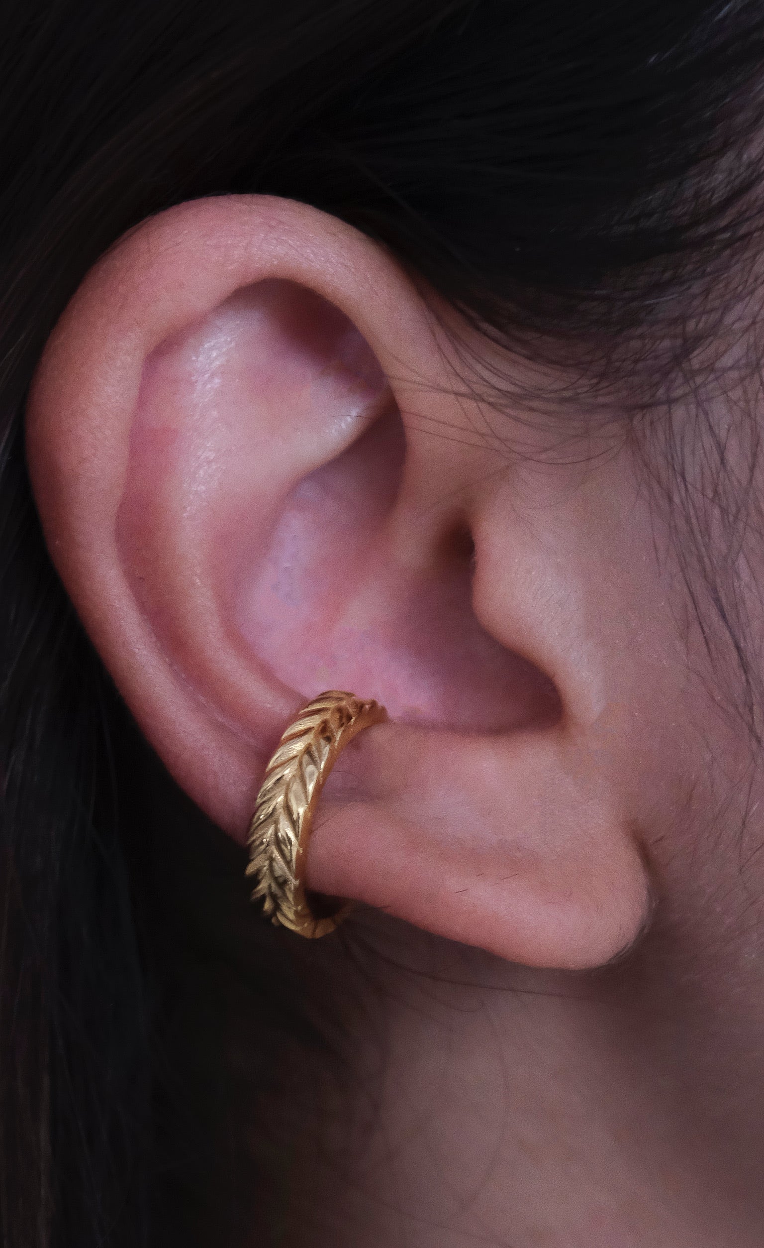 Solid Leaf Ear Cuff-Ear Cuffs-Anushka Jain Jewellery