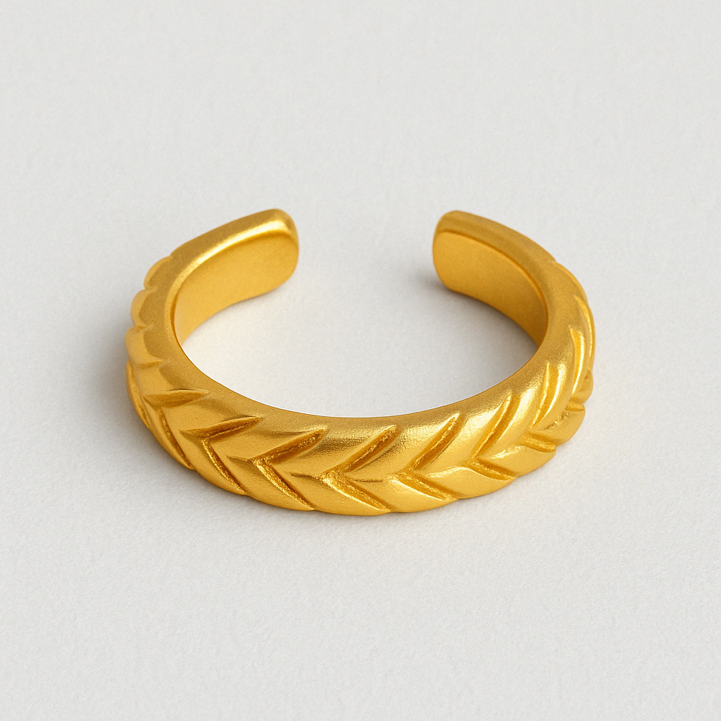 Solid Leaf Ear Cuff-Ear Cuffs-Anushka Jain Jewellery