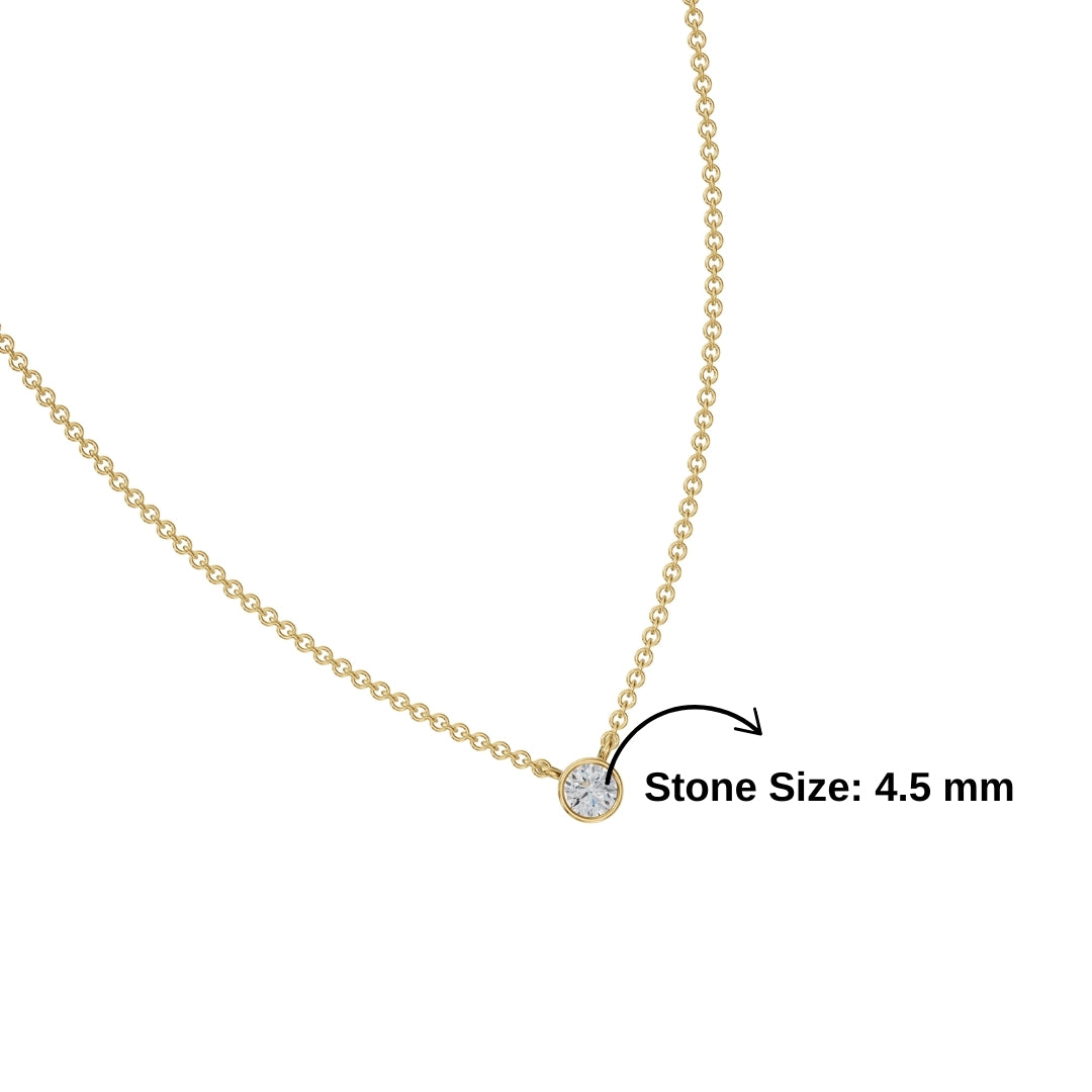 Solo Diamond Necklace-Pendants-Anushka Jain Jewellery