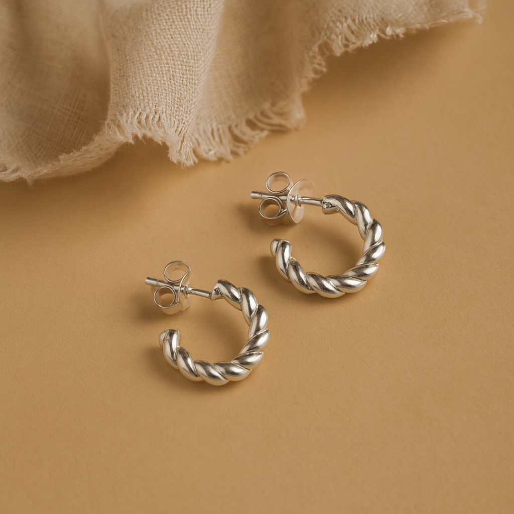 Spiral Hoops-Hoops-Anushka Jain Jewellery