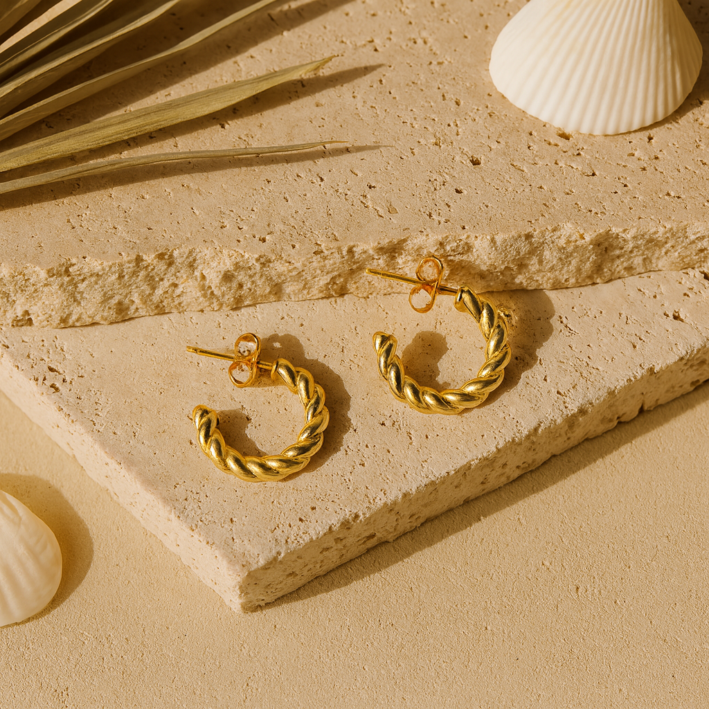 Spiral Hoops-Hoops-Anushka Jain Jewellery