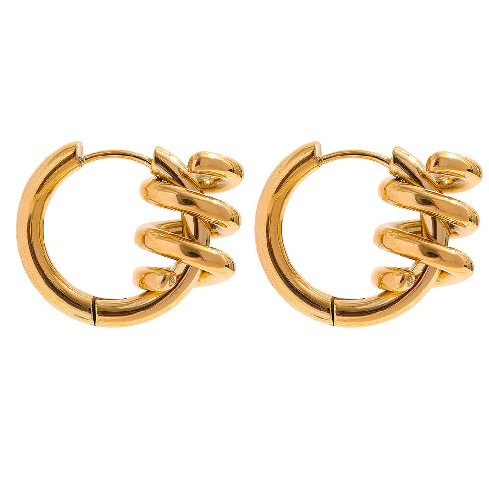 Spiral Interlocked Hoops-Anushka Jain Jewellery