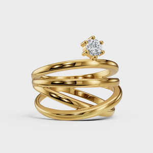 Spiral Diamond Ring