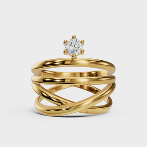 Spiral Diamond Ring