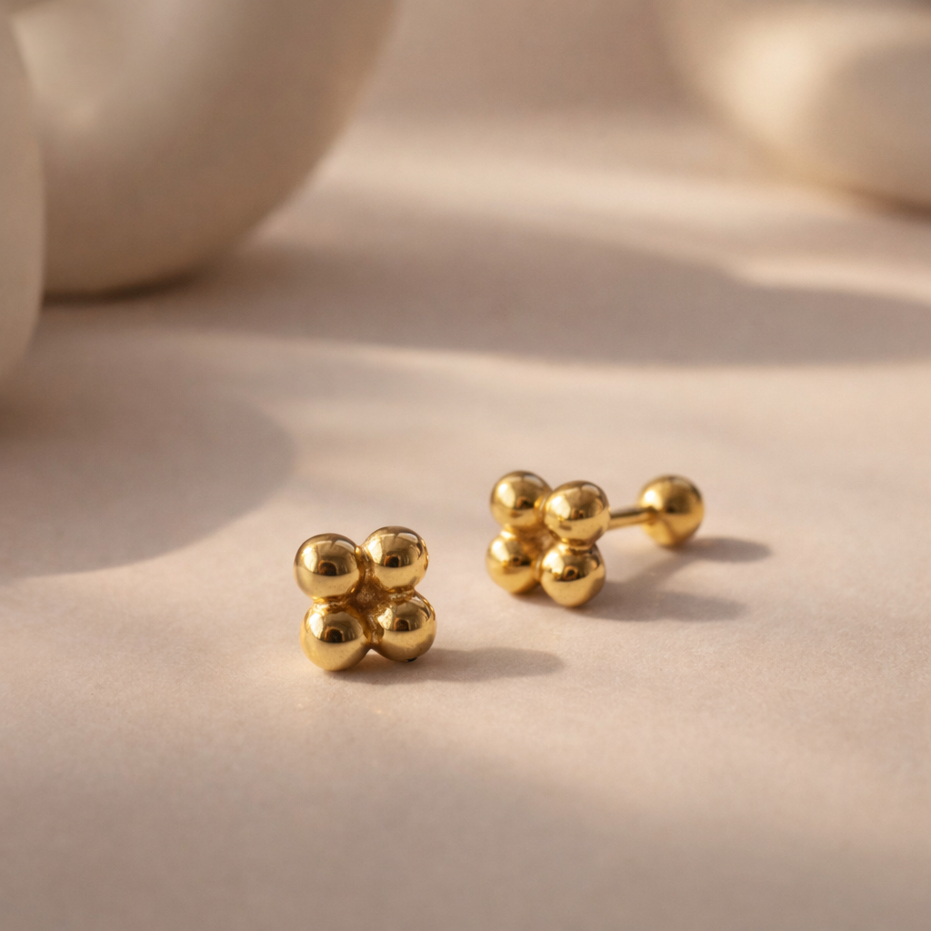 Square Dot Studs-Anushka Jain Jewellery