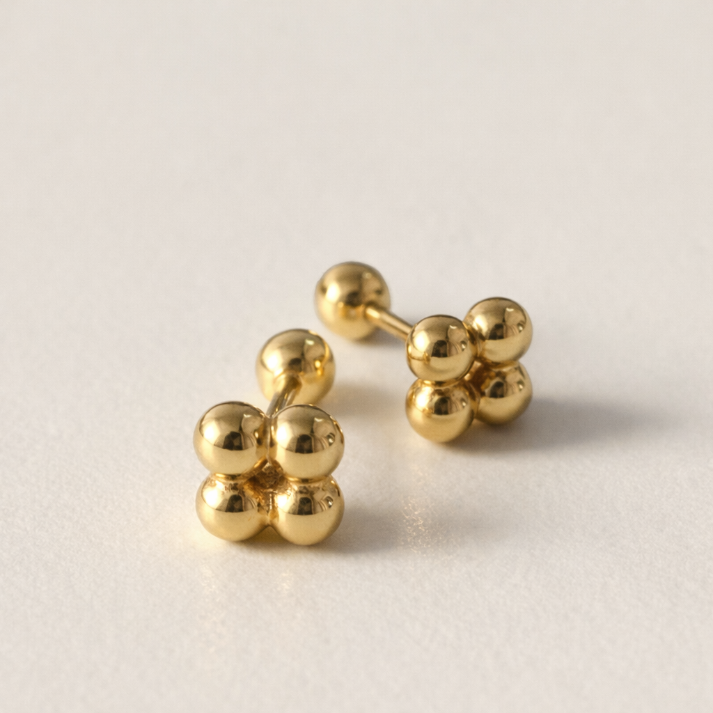 Square Dot Studs-Anushka Jain Jewellery