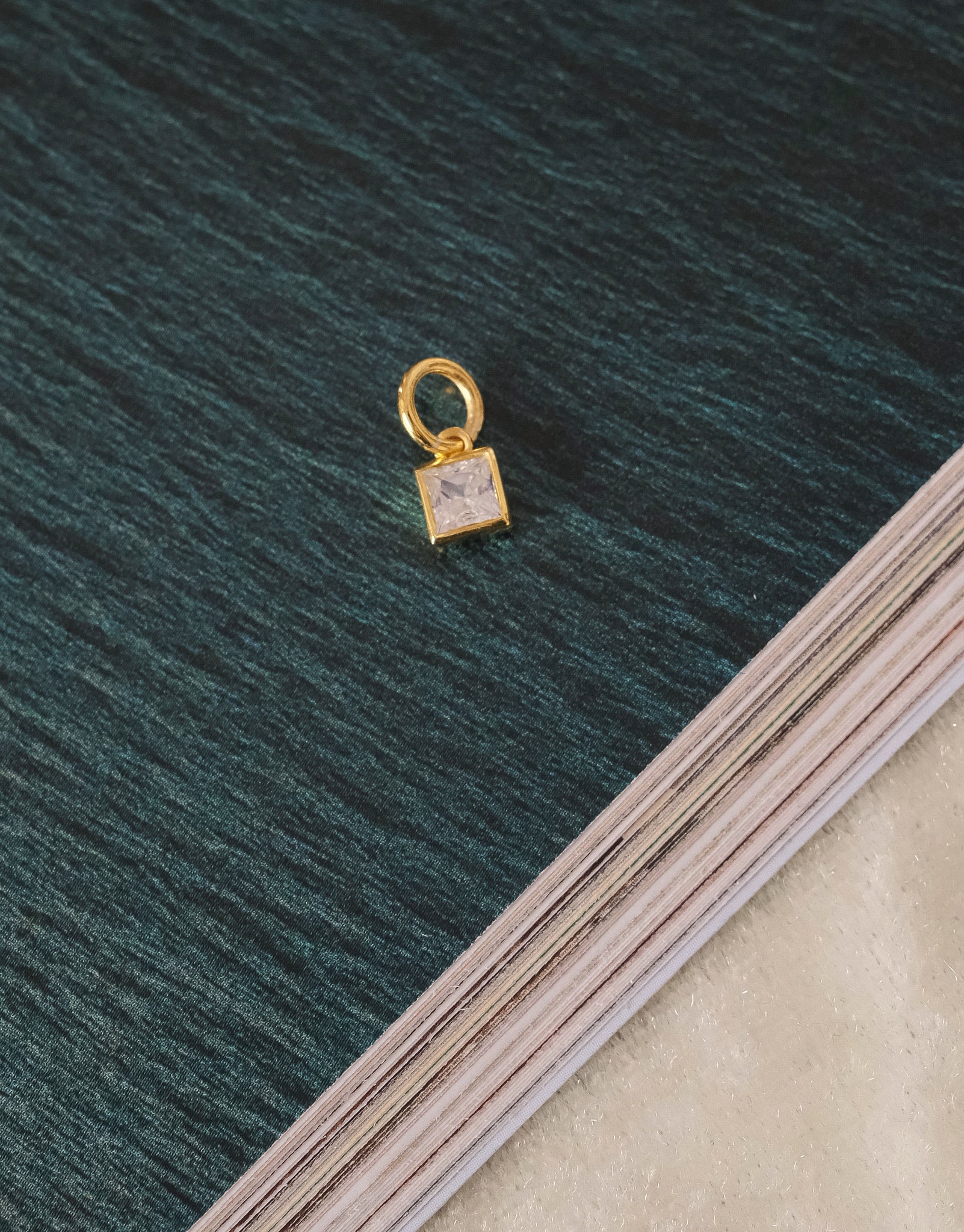 Square Drop Charm-Charms-Anushka Jain Jewellery