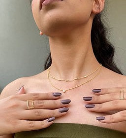 Stacked Diamond Essential Necklace-Necklaces-Anushka Jain Jewellery