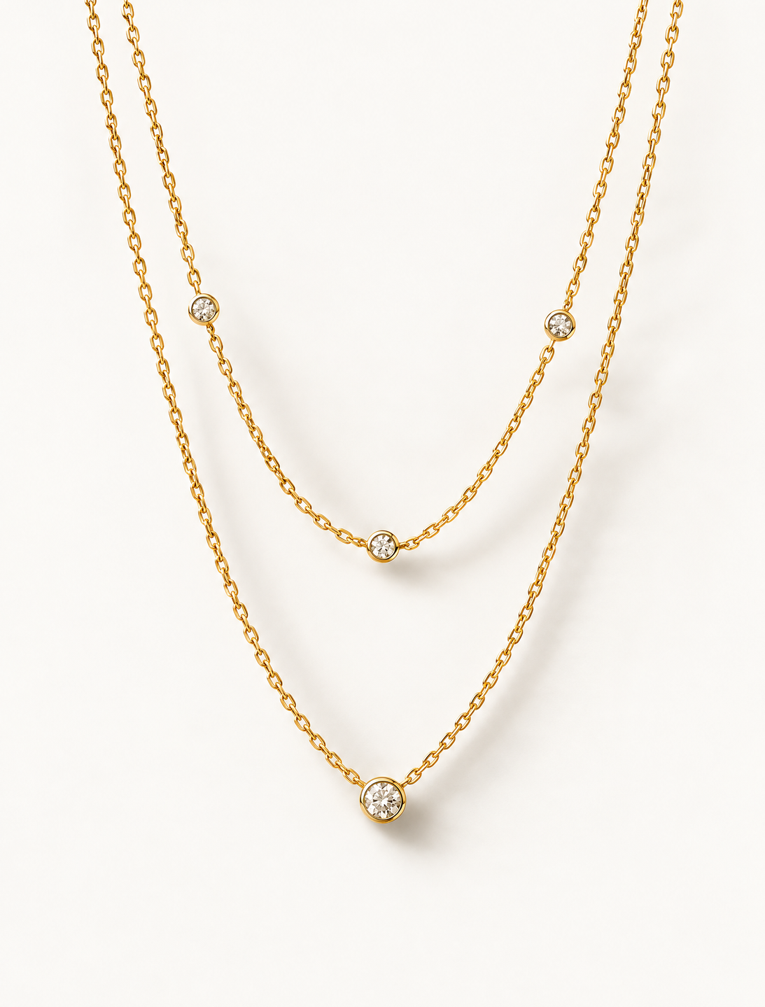 Stacked Diamond Essential Necklace
