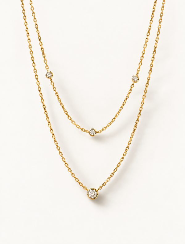 Stacked Diamond Essential Necklace