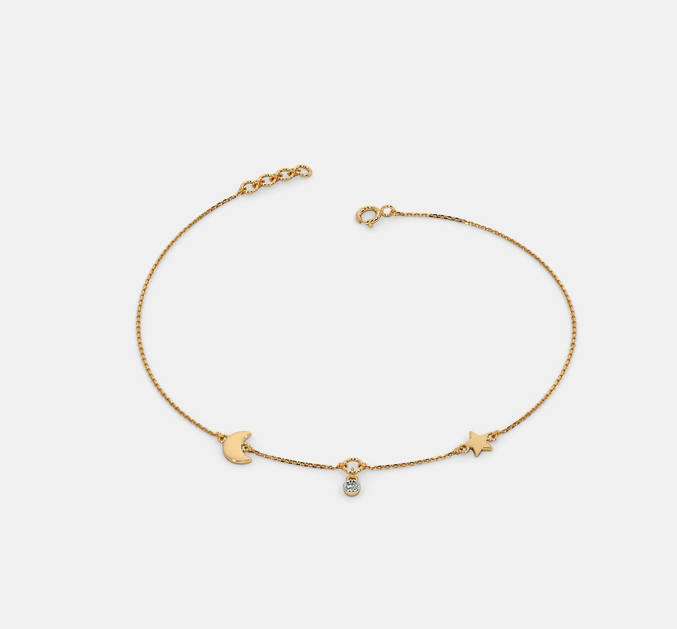 Star Moon Anklet-Anushka Jain Jewellery
