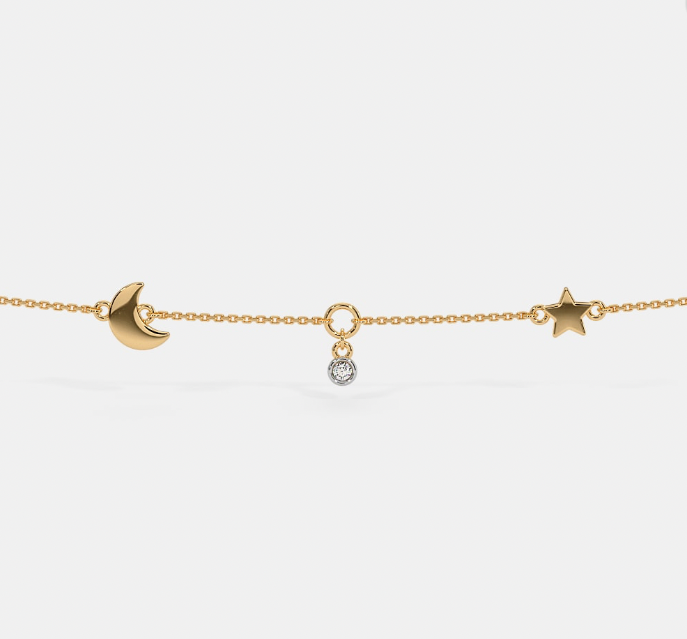 Star Moon Anklet-Anushka Jain Jewellery