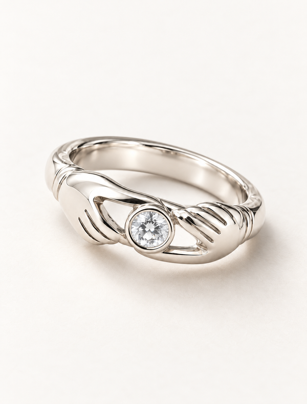 Sterling Silver Claddagh Inspired Ring