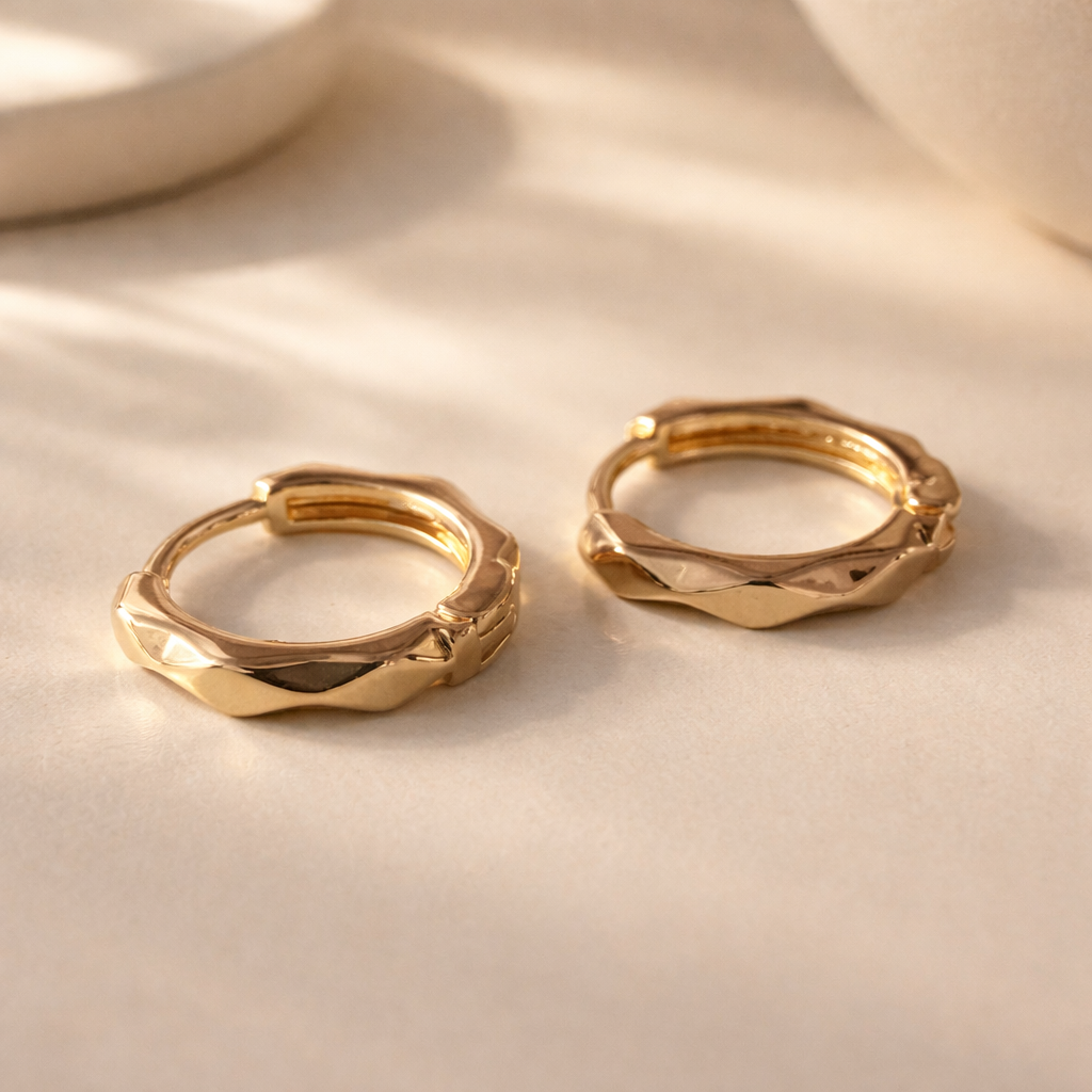 Structured Small Hoops-Anushka Jain Jewellery