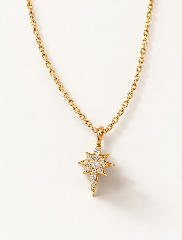 Studded North Star Necklace