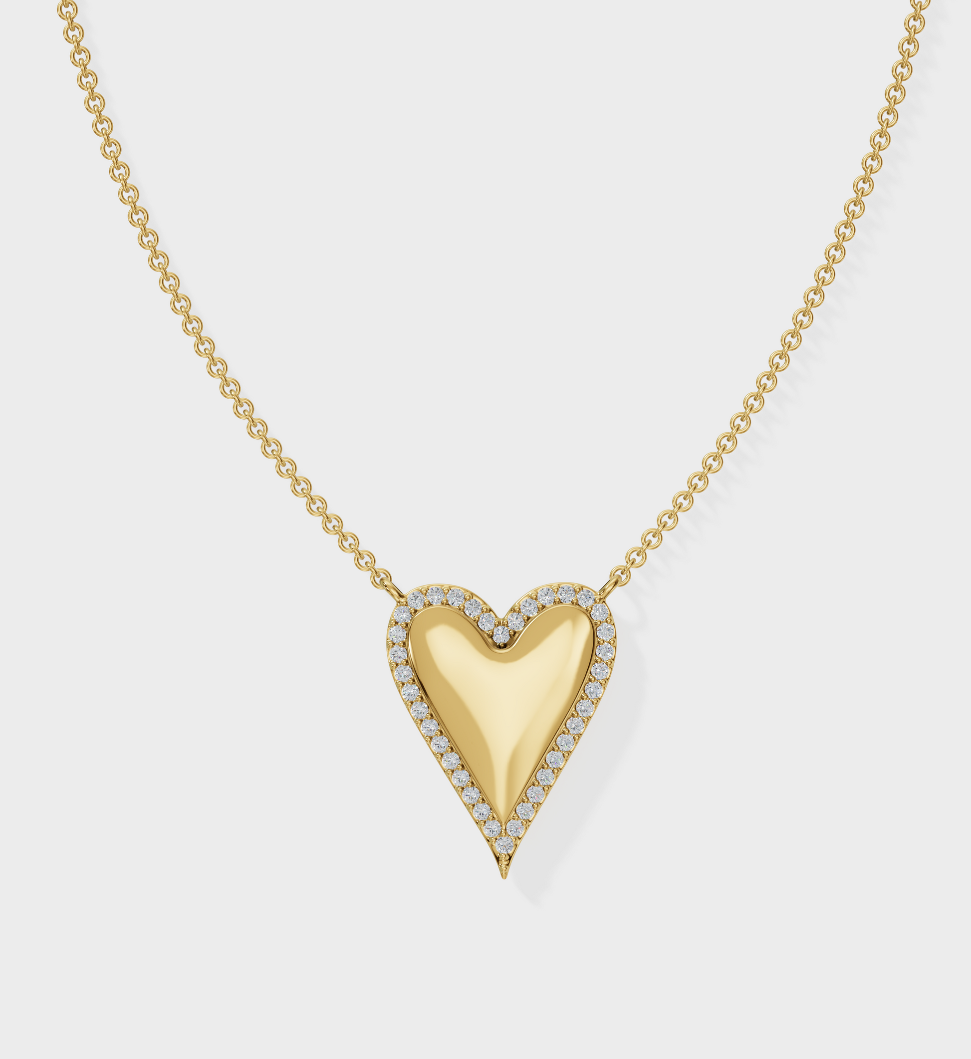 Studded Heart Necklace