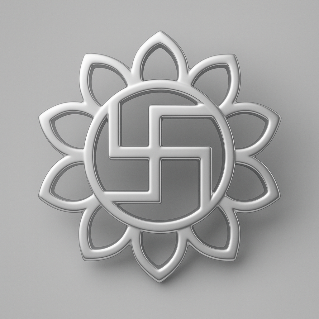 Swastik Flower Rakhi-Anushka Jain Jewellery