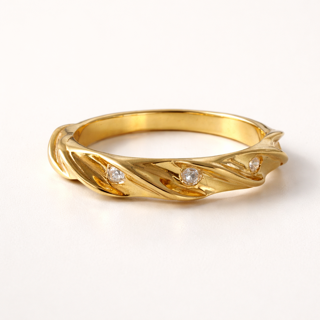 Swirl Diamond Ring-Anushka Jain Jewellery