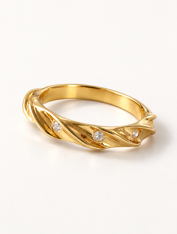 Swirl Diamond Ring