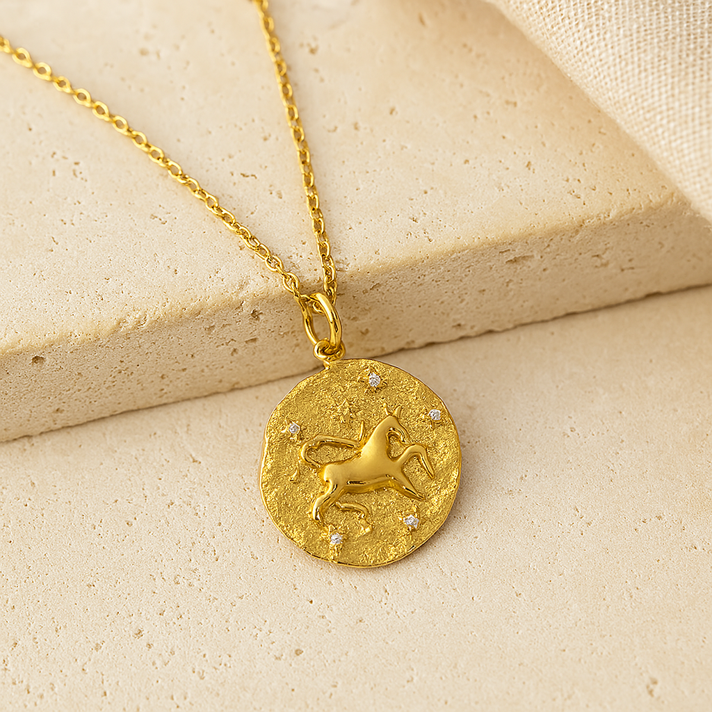 Taurus Zodiac Necklace-Necklaces-Anushka Jain Jewellery