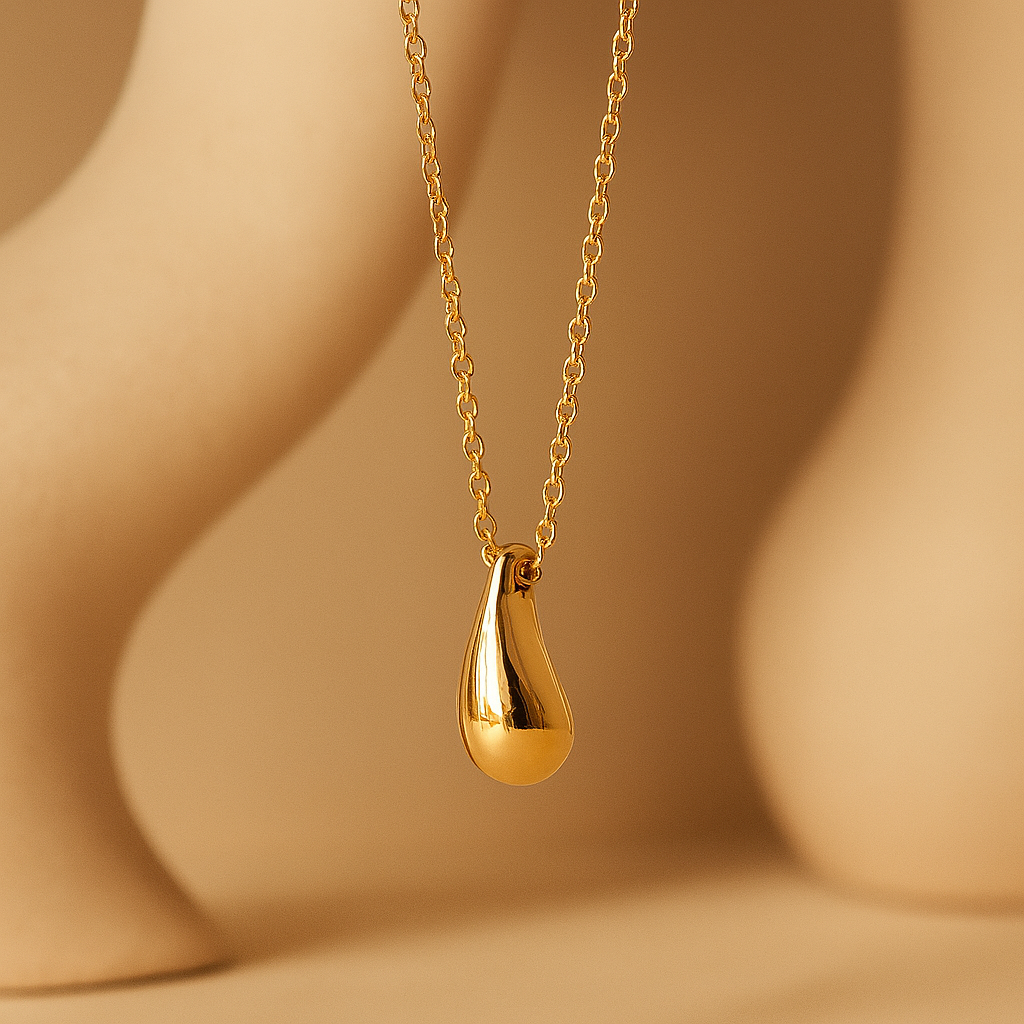 Tear Drop Necklace-Pendants-Anushka Jain Jewellery