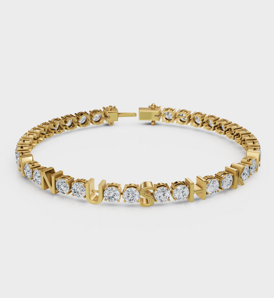 Name Diamond Tennis Bracelet