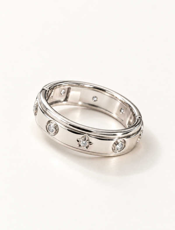 Textured Signet Solitaire Ring