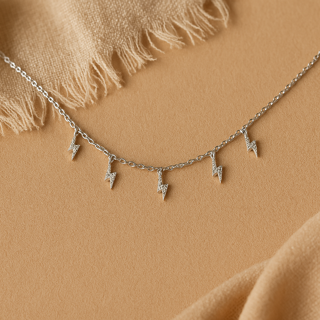 Thunder Stroke Necklace-Pendants-Silver-Anushka Jain Jewellery