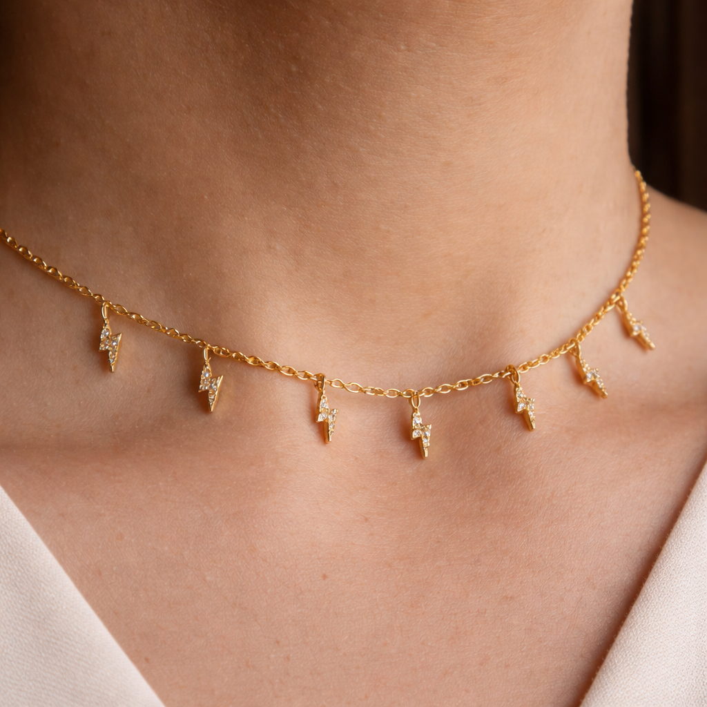 Thunder Stroke Necklace-Pendants-Anushka Jain Jewellery