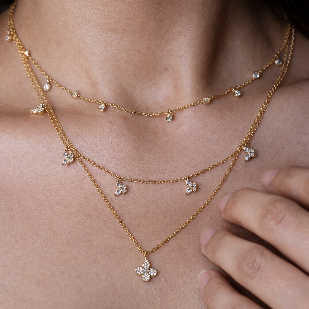 Tilted Butterfly Necklace-Pendants-Anushka Jain Jewellery